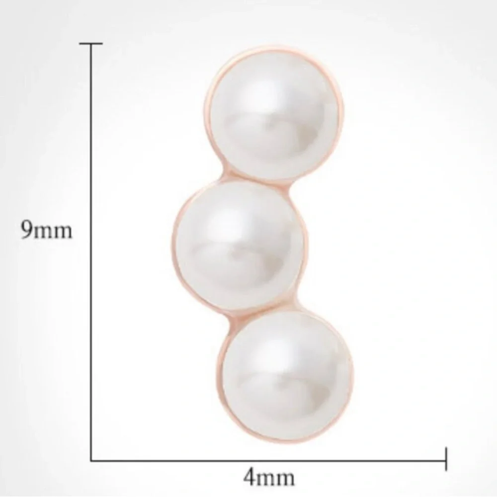 14k Rose Gold Bubble Pearl Stud Piercing - Picture 5 of 5